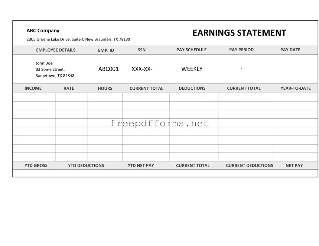 Fill a Valid Independent Contractor Pay Stub Template