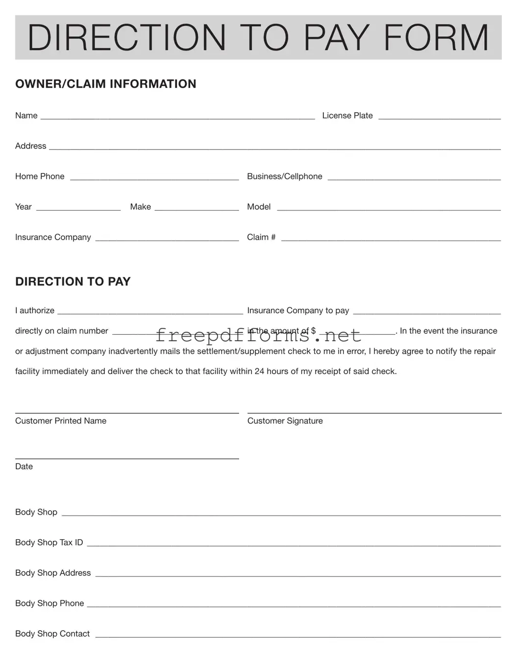 Fill a Valid Authorization And Direction Pay Template