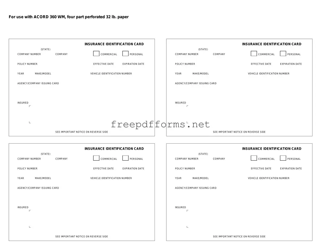 Fill a Valid Acord 50 WM Template