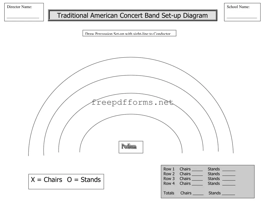 Fill a Valid Band Seating Chart Template