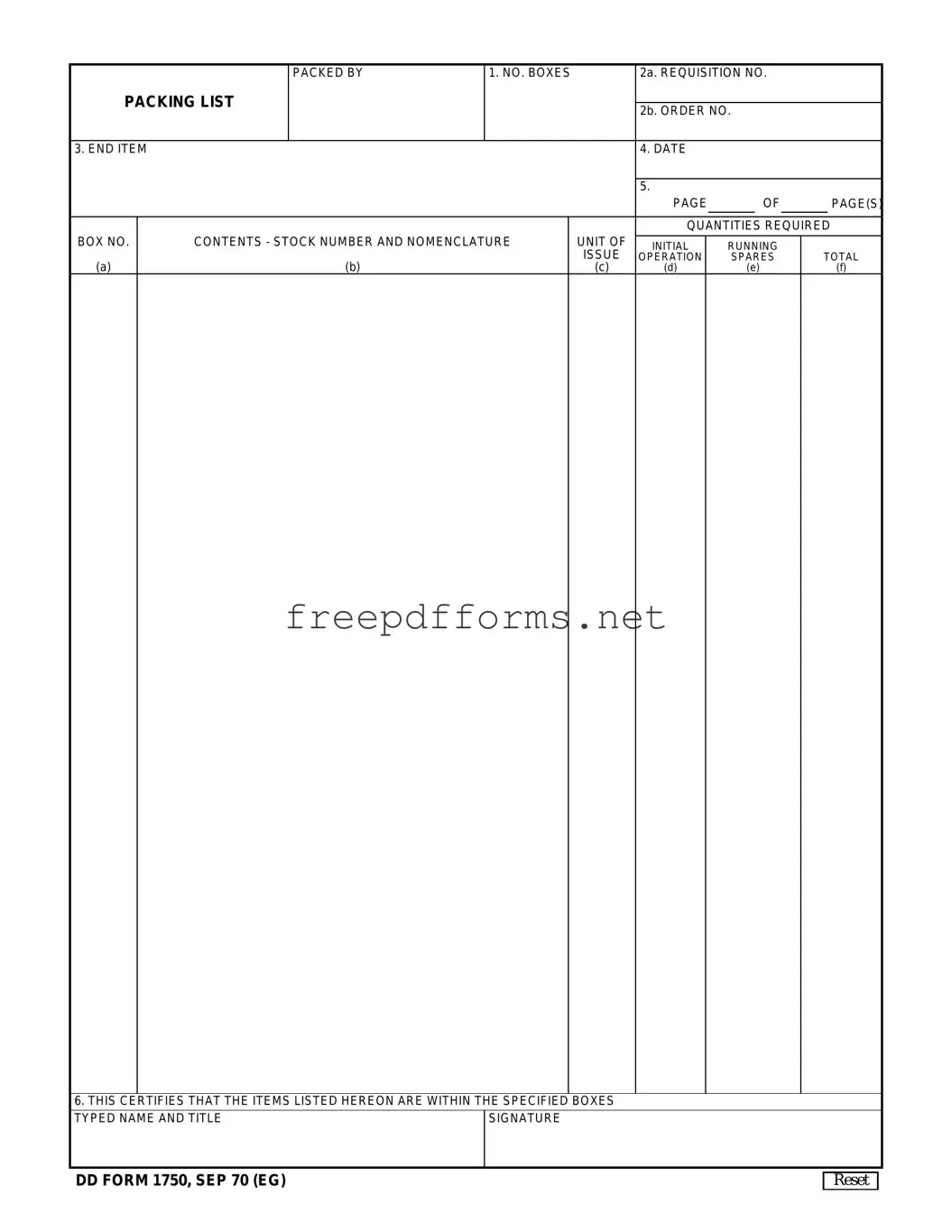 Fill a Valid Dd 1750 Template