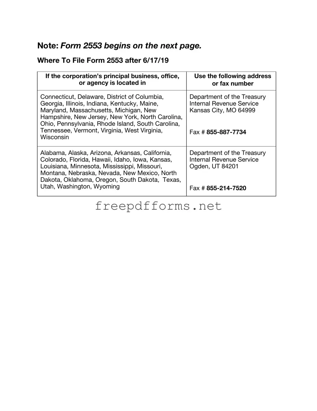 Fill a Valid IRS 2553 Template