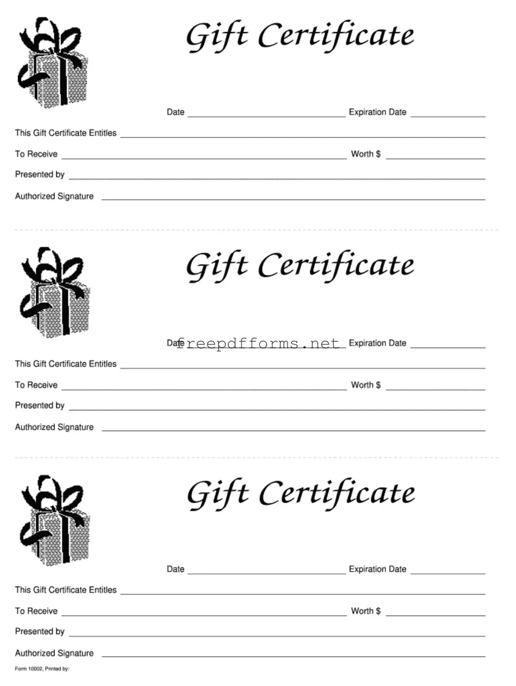 Fill a Valid Gift Certificate Template