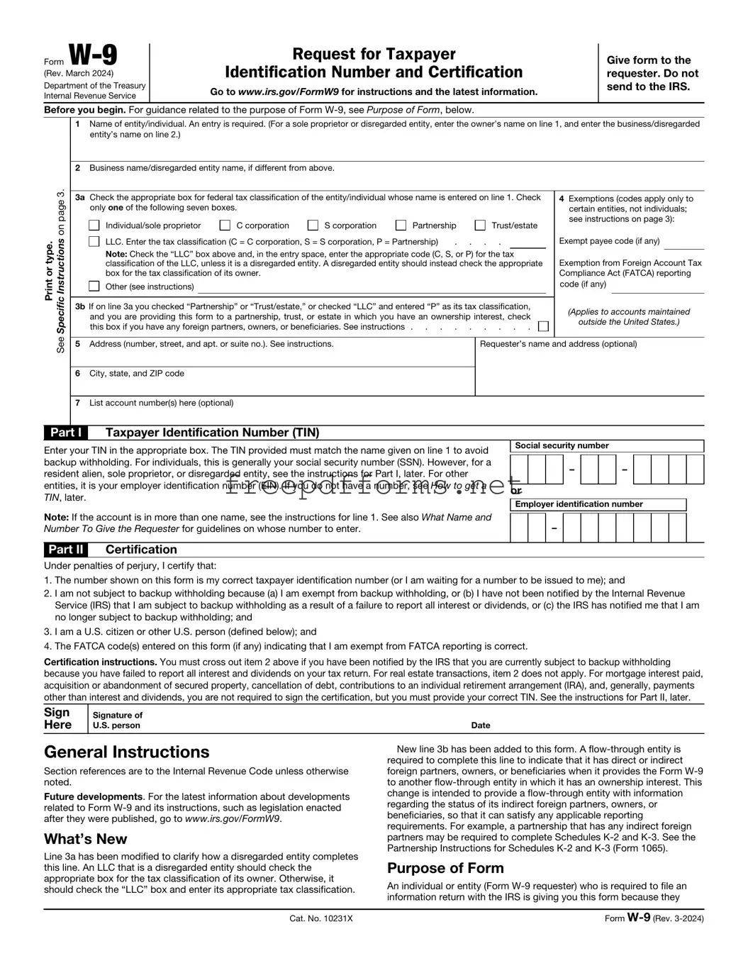 Fill a Valid IRS W-9 Template