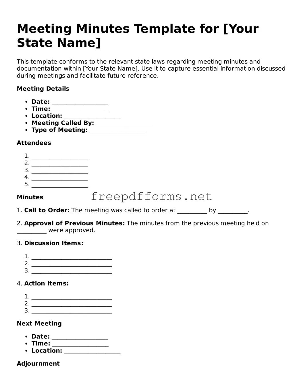 Meeting Minutes Template