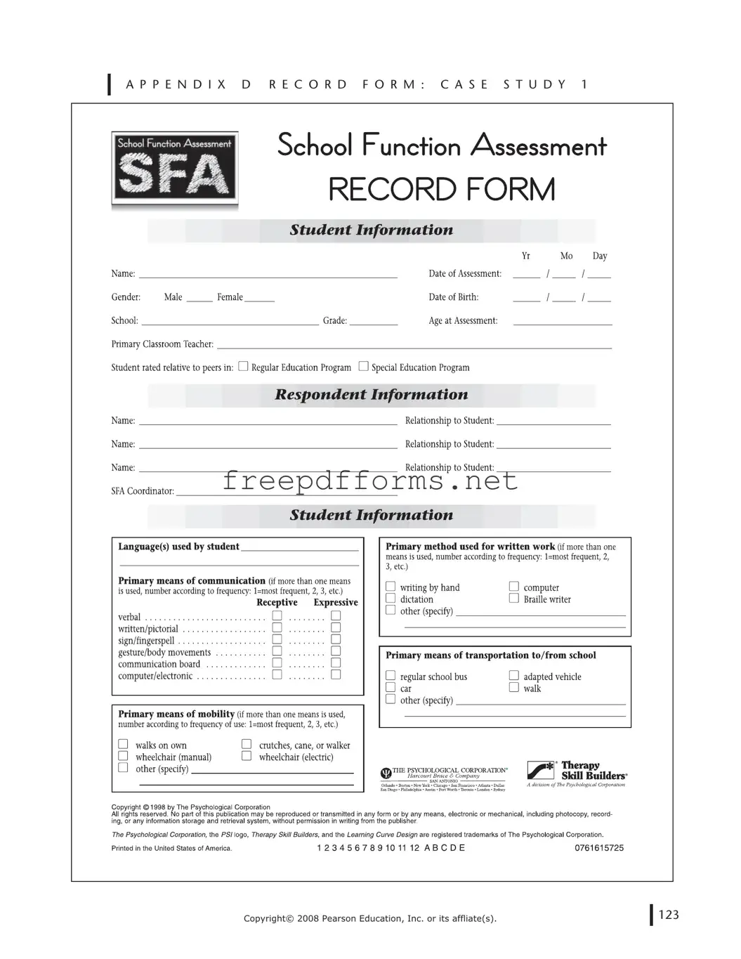 Fill a Valid School Function Assessment Template