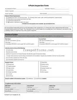 Fill a Valid 4 Point Inspection Template