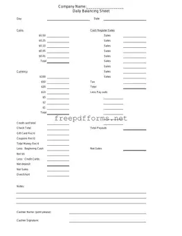 Fill a Valid Cash Drawer Count Sheet Template