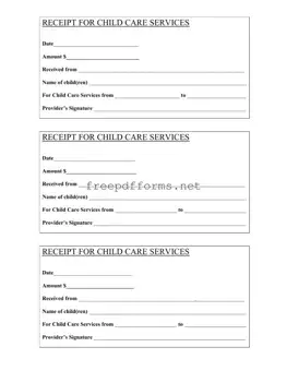 Fill a Valid Childcare Receipt Template