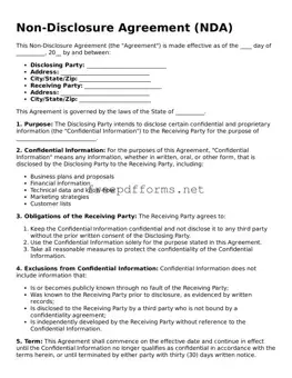 Non-disclosure Agreement Template