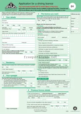 Fill a Valid D1 Dvla Template