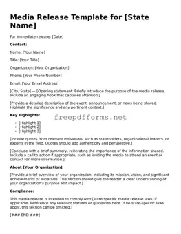 Media Release Template