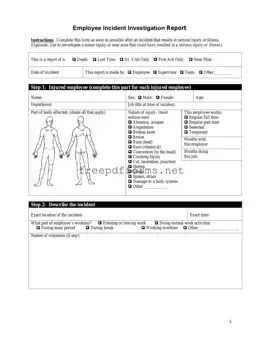 Fill a Valid Employee Accident Report Template