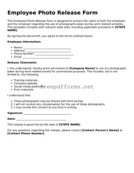 Employee Photo Release Template