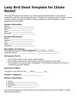 Lady Bird Deed Template