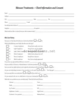 Fill a Valid Facial Consent Template