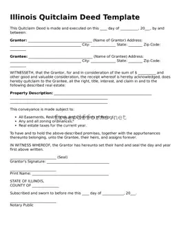 Free Quitclaim Deed Form for Illinois State
