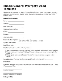 Free Deed Form for Illinois State