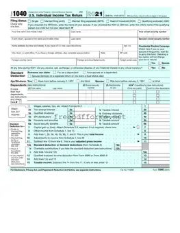 Fill a Valid IRS 1040 Template