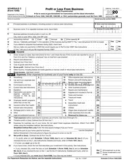 Fill a Valid IRS Schedule C 1040 Template