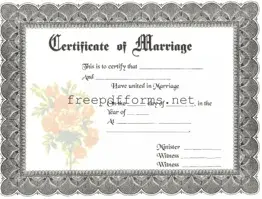 Fill a Valid Marriage Certificate Template