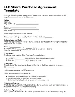 LLC Share Purchase Agreement Template