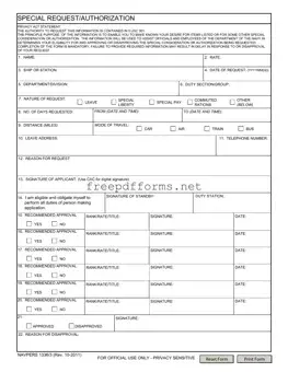 Fill a Valid Navpers 1336 3 Template