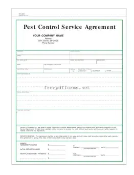 Fill a Valid Pest Control Contract Template