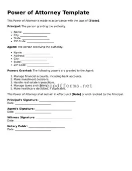 Power of Attorney Template