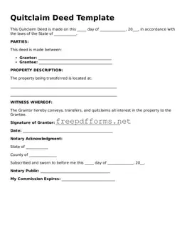 Quitclaim Deed Template