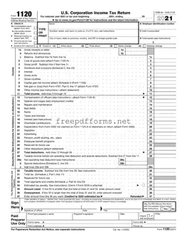 Fill a Valid IRS 1120 Template