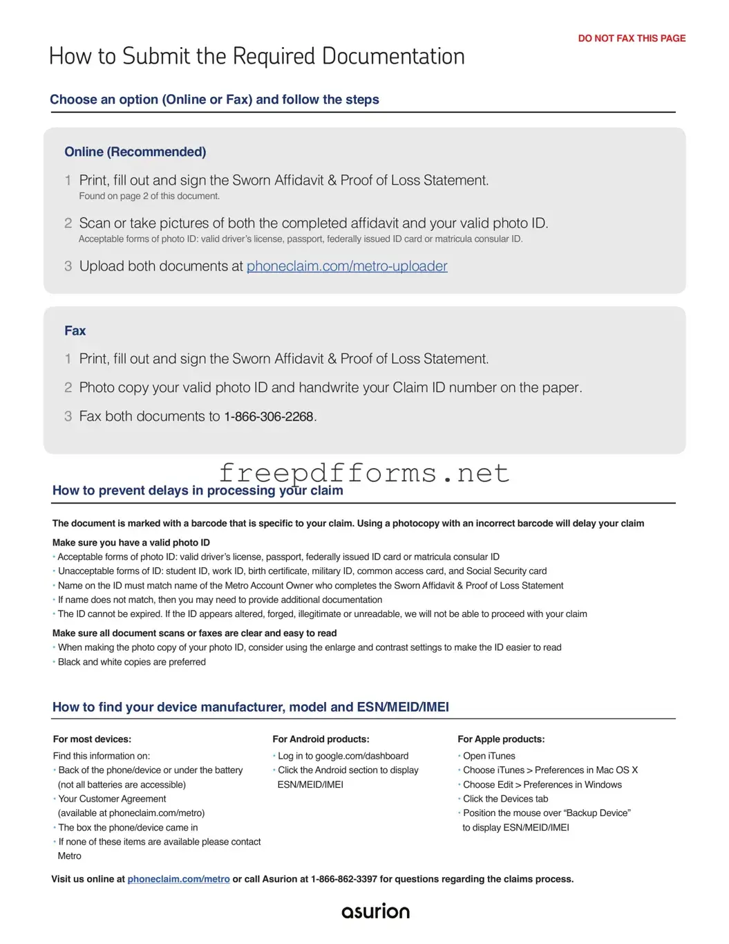 Fill a Valid Asurion F-017-08 MEN Template