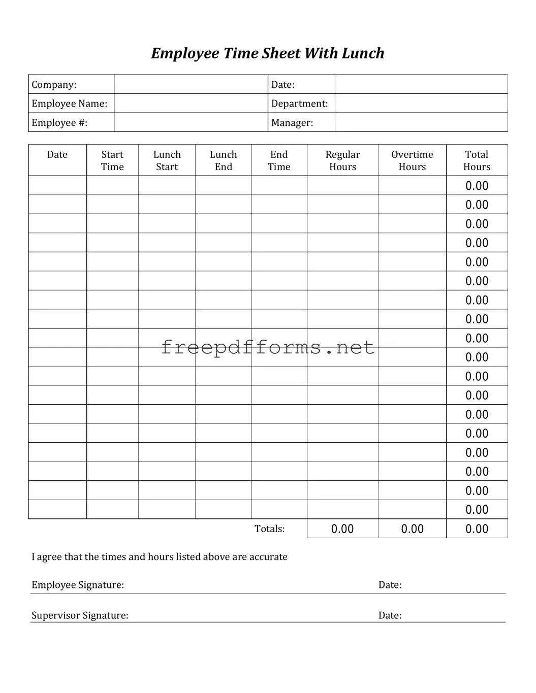 Fill a Valid Time Card Template