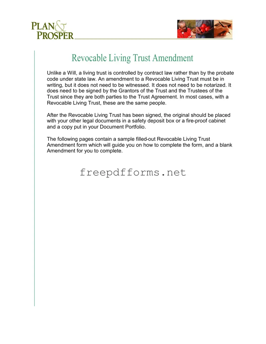 Fill a Valid Trust Amendment Template
