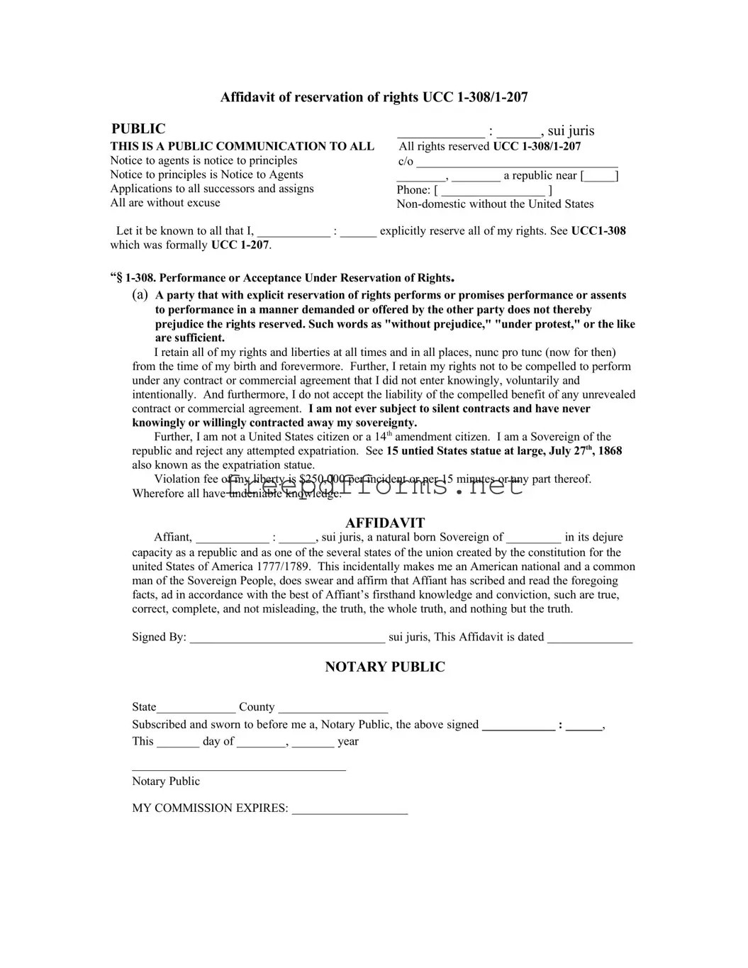 Fill a Valid Ucc 1 308 Template