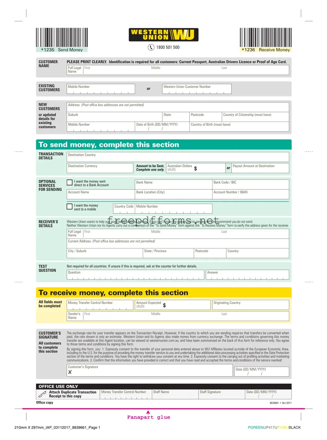 Fill a Valid Western Union Template